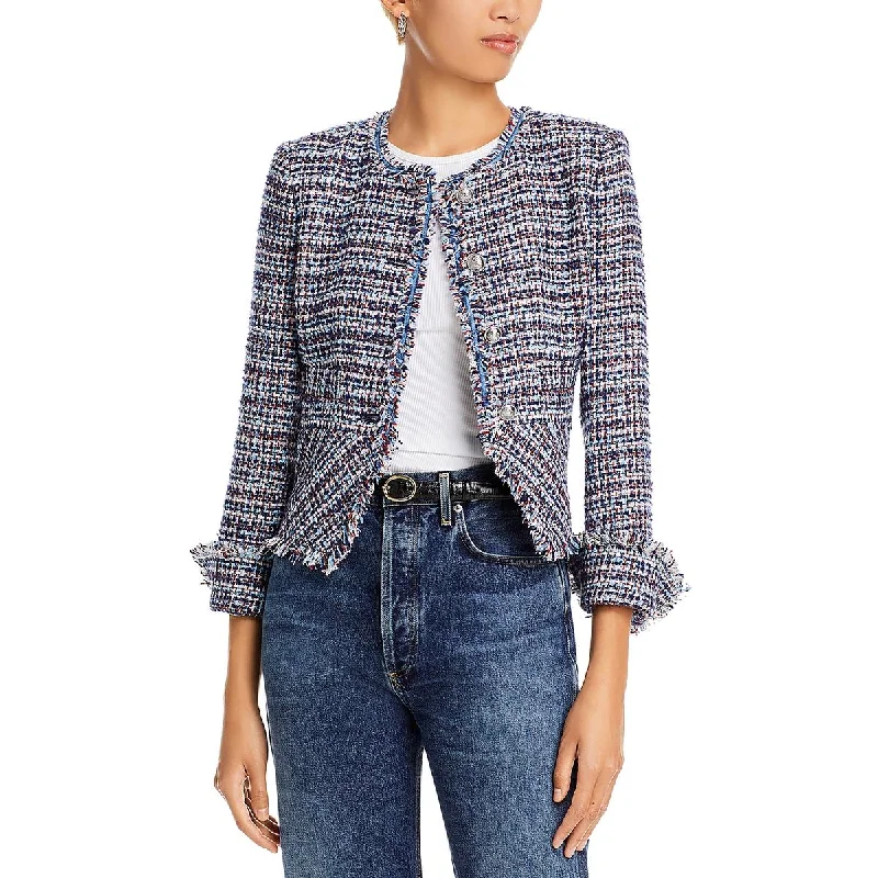 Great Deals, Just for You!Elizabeth Womens Tweed Office Collarless Blazer