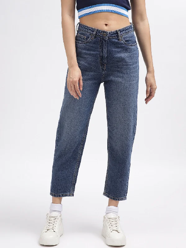 Steals and Deals Await!Elle Women Blue Solid Relaxed Fit Jeans