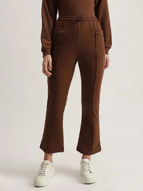 Save More with Every Purchase!Elle Women Brown Solid Relaxed Fit Sweatpant
