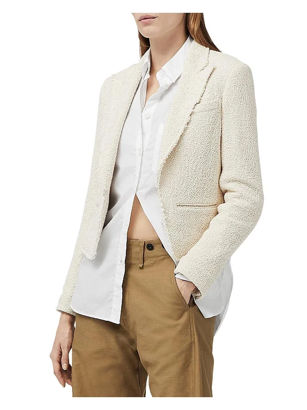 Don’t Wait – Shop Today!Elle Womens Cotton Tweed Cropped Open-Front Blazer