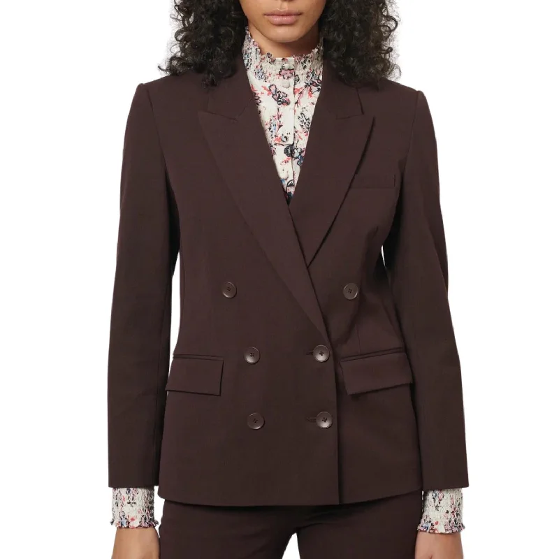 Save Money, Shop Happy!Franklin Double Breasted Jacket In Chocolate