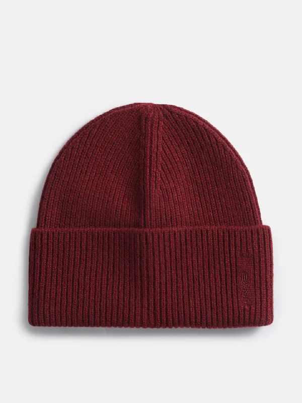 Shop More, Spend Less!Gant Women Red Solid Beanie Cap