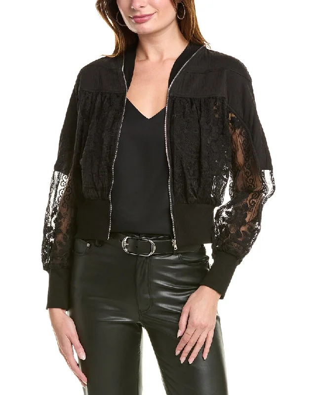Limited Deals, Unlimited Savings!Gracia Patchwork Lace Embroidered Zip-Up Jacket