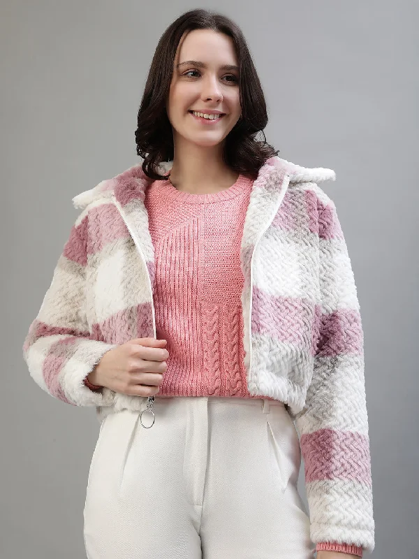 Flash Deals – Act Quickly!Iconic Women Multi Checked Collar Jacket