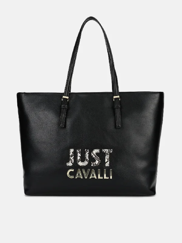 Today Only – Don’t Miss It!Just Cavalli Women Black Solid Tote Bag