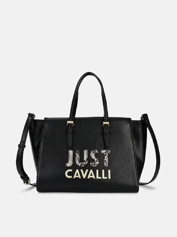 Exclusive Savings This Week!Just Cavalli Women Black Solid Tote Bag