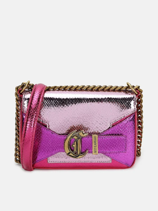 Hurry, Sale Ends Soon!Just Cavalli Women Pink Solid Crossbody Bag