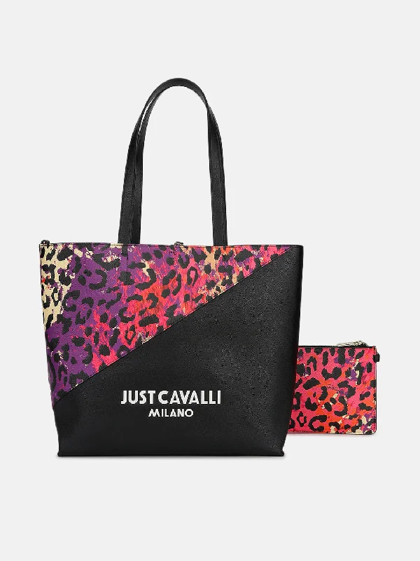 Mega Sale Happening Now!Just Cavalli Women Pink Printed Tote Bag