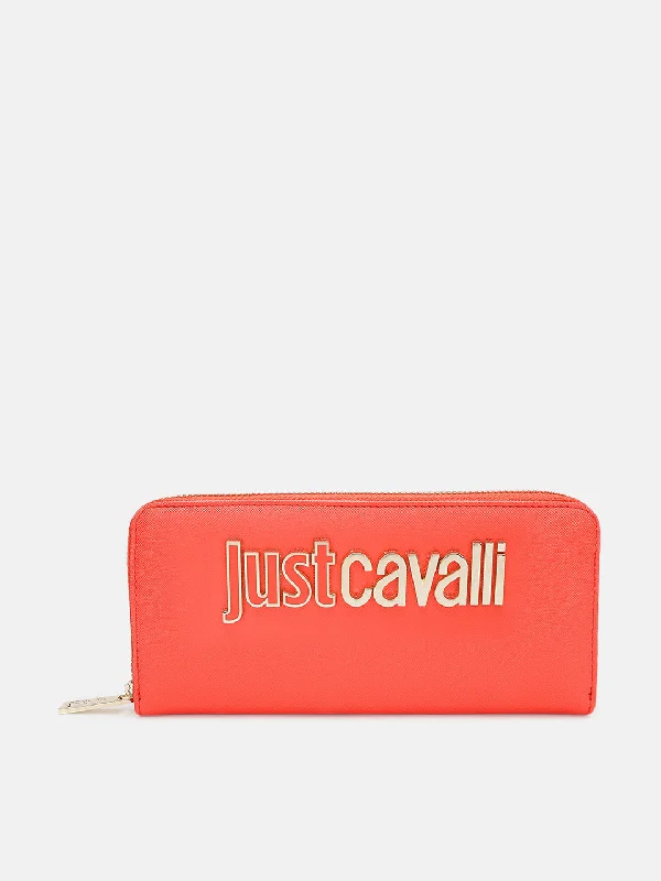 Your Favorite Items on Sale Now!Just Cavalli Women Coral Solid Zip Around Wallet