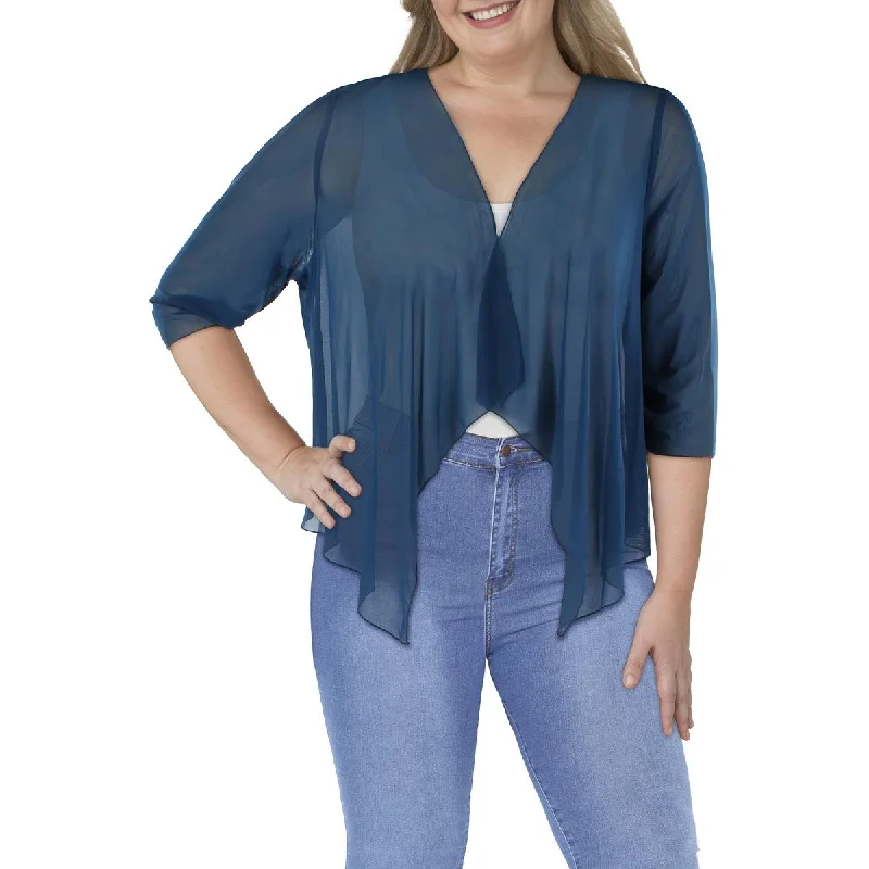 One Day Only – Huge Savings!Plus Womens Knit Asymmetric Bolero