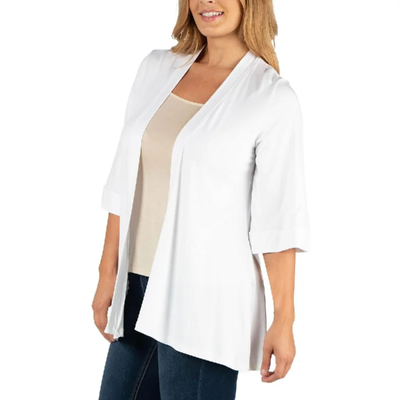 Score Huge Discounts Today!Plus Womens Solid Polyester Open-Front Blazer