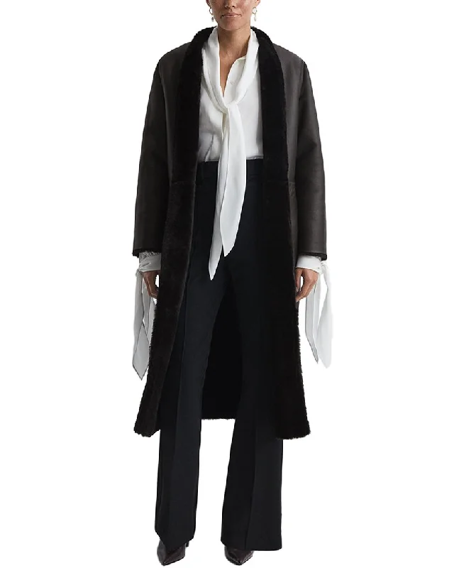 Flash Sale – Act Fast!Reiss Orla Reversible Leather Shearling Jacket