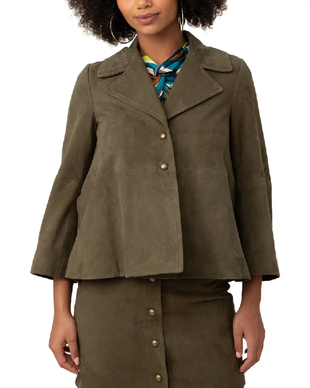 Upgrade for Less!Trina Turk Lorette Suede Jacket