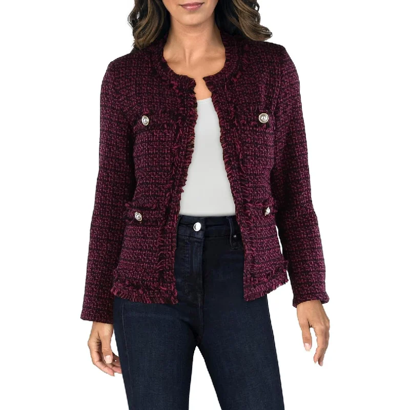 Shop Now and Save!Womens Fringe Layering Open-Front Blazer