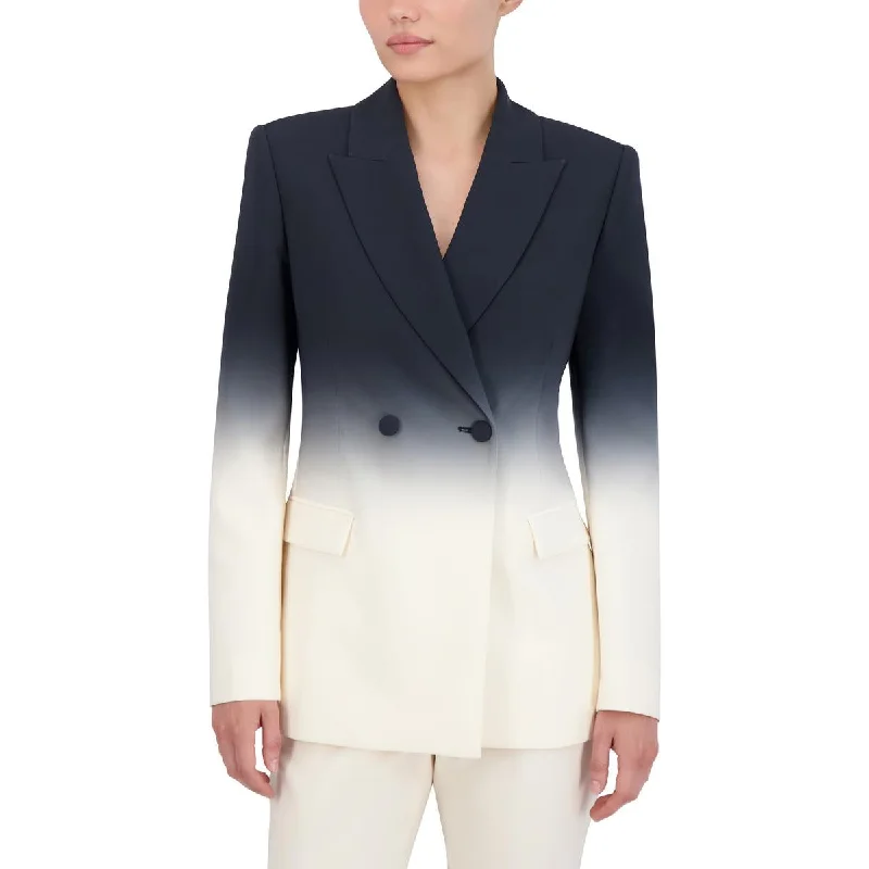 Flash Sale – Act Fast!Womens Ombre Dressy Double-Breasted Blazer