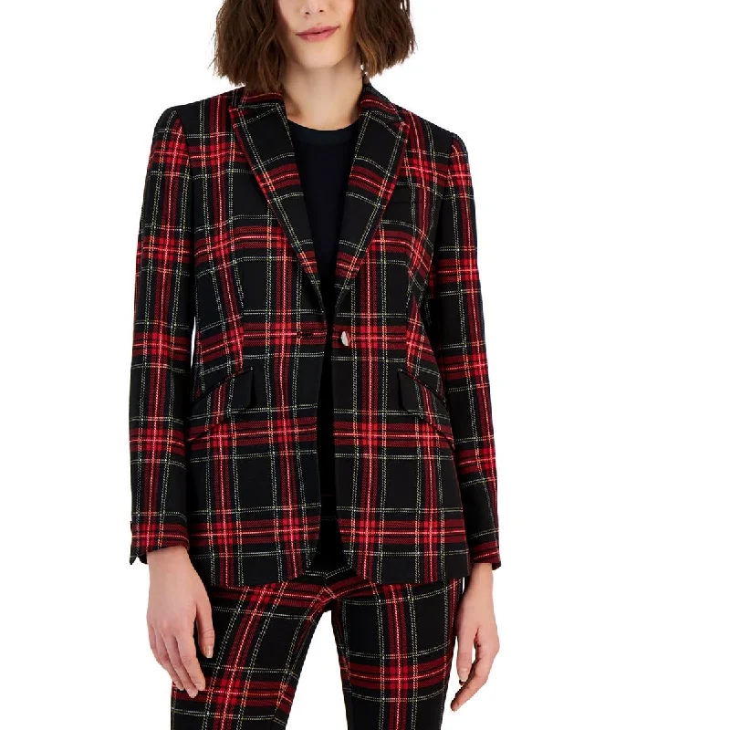 Special Offer – Act Fast!Womens Plaid Suit Separate One-Button Blazer