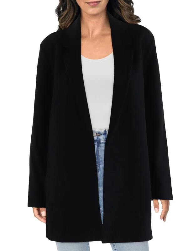 Shop the Hottest Deals!Womens Wool Long Open-Front Blazer